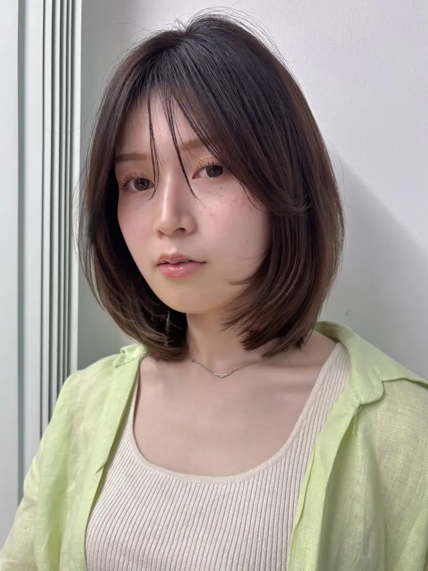 ミディアム ボブ ヘアカラー ボブ/ミディアム 親しみやすさ/さくらのヘアスタイル
