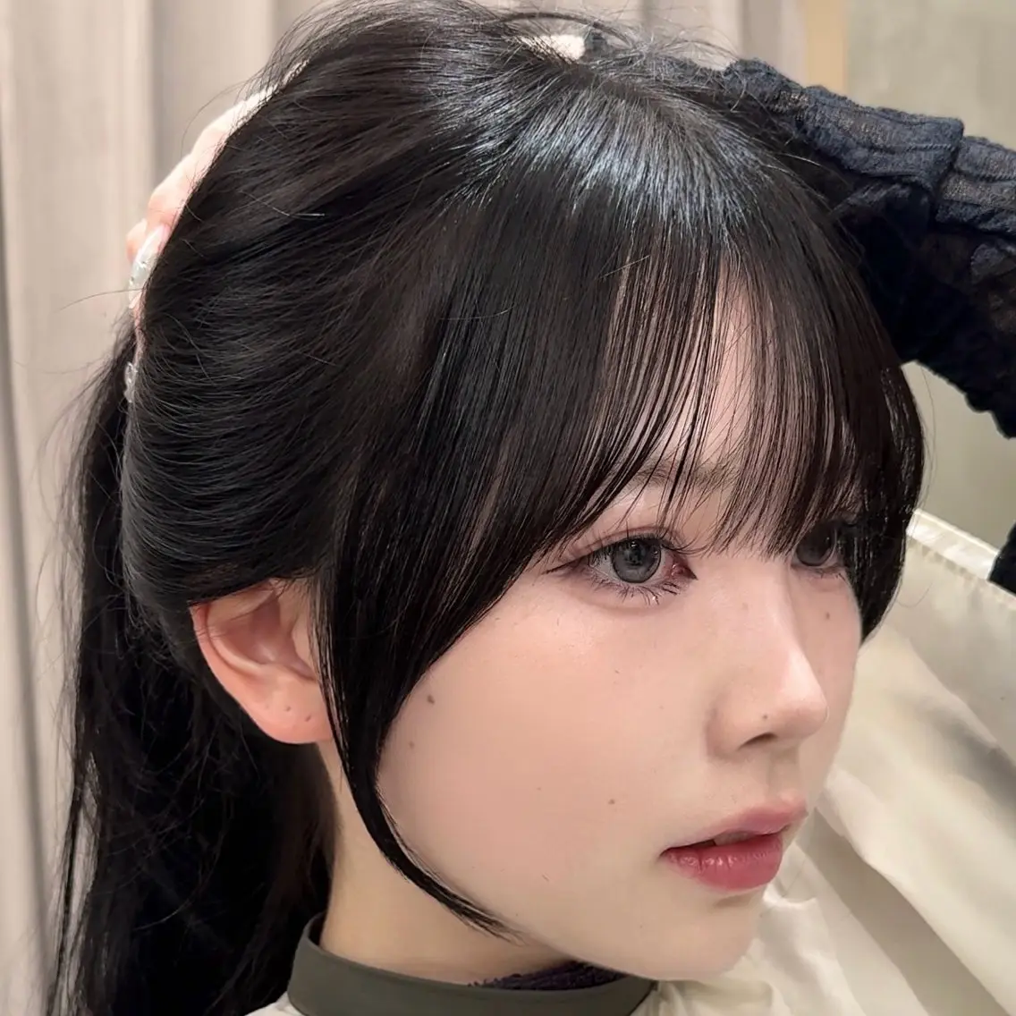 ロング 顔周りカット セジュン 韓国レイヤー/顔周りのヘアスタイル