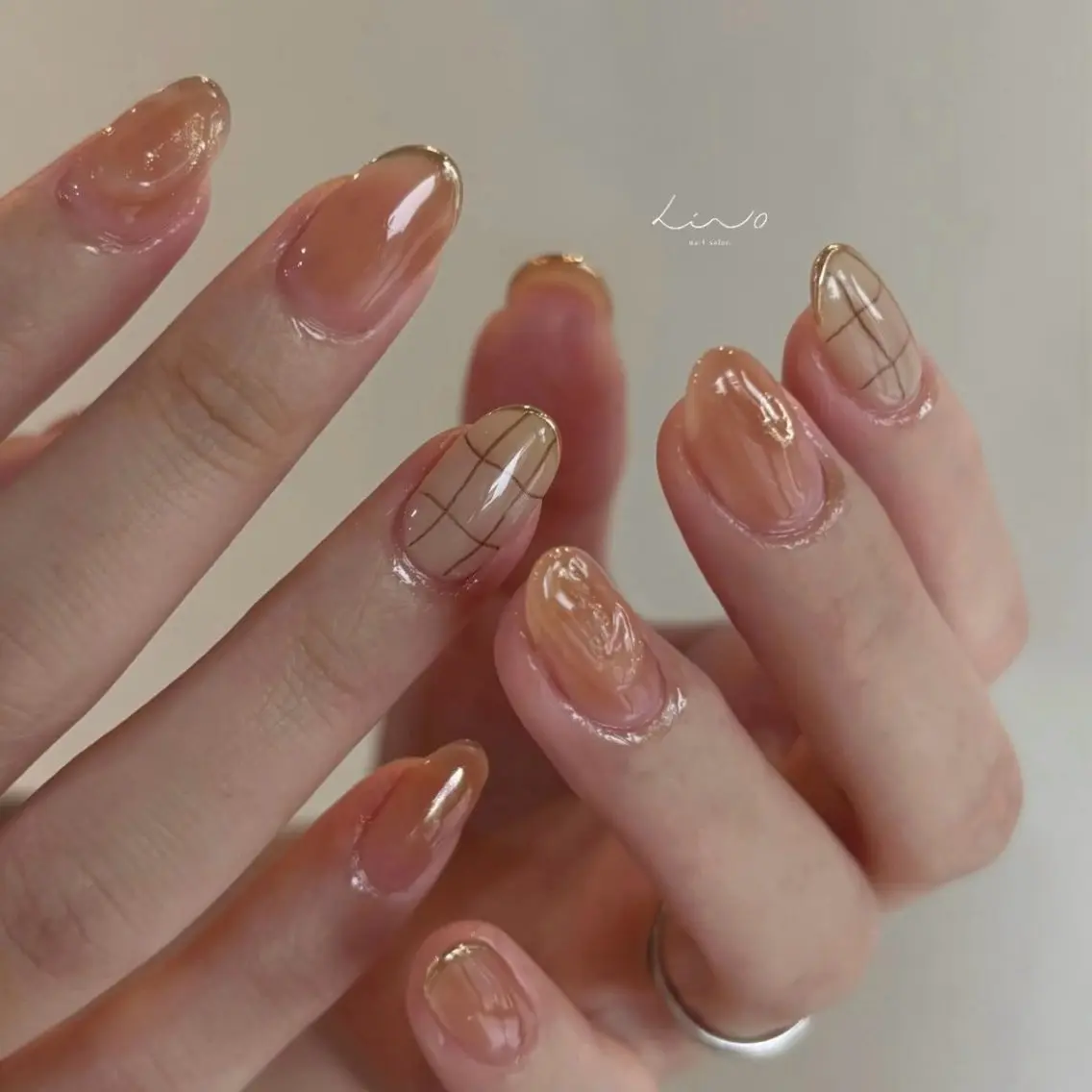ネイル ニュアンスネイル ショートネイル ハンドネイル nail salon linoのネイルデザイン