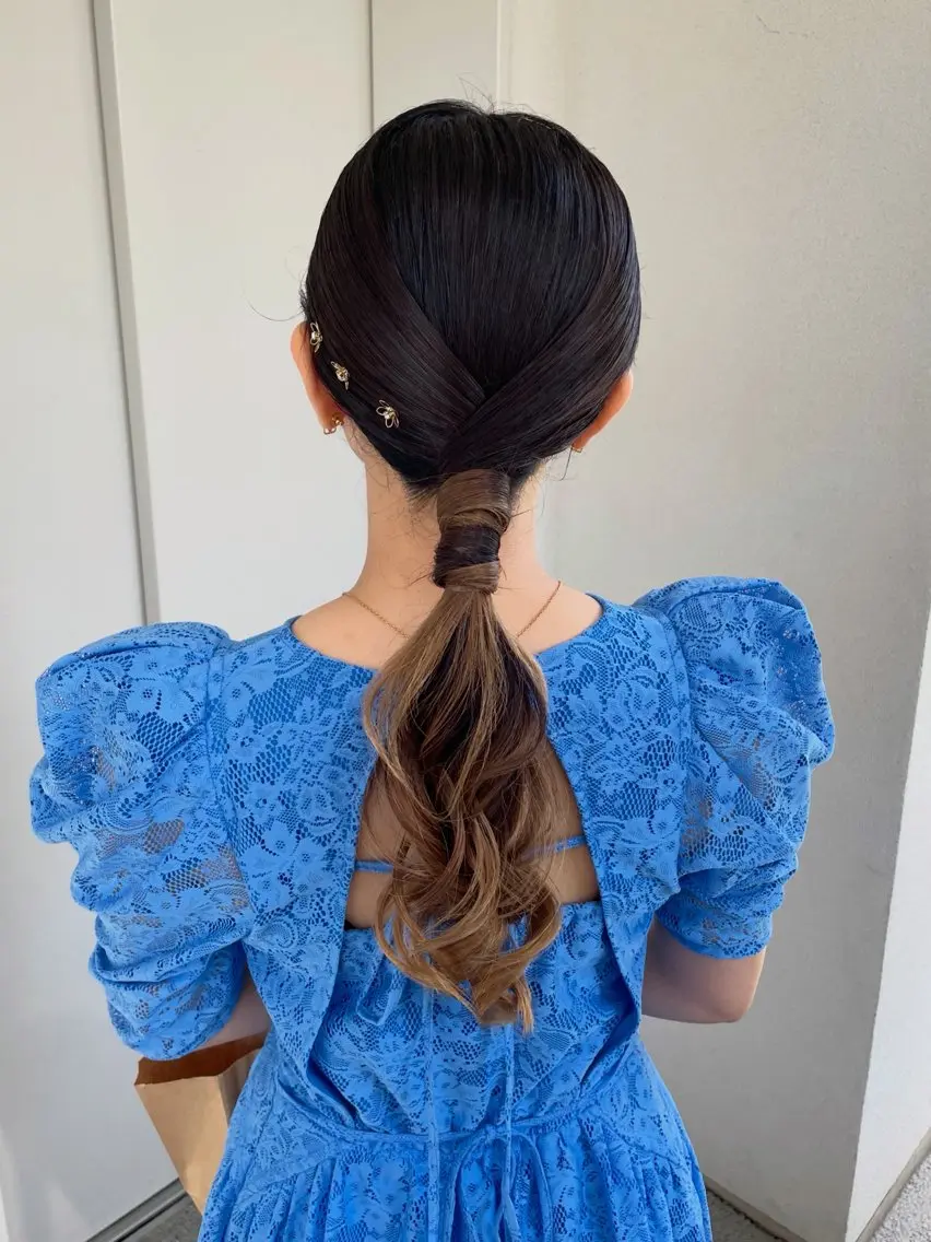 ヘアアレンジ ヘアセット メンズモテパーマ💙 fuwaのヘアスタイル
