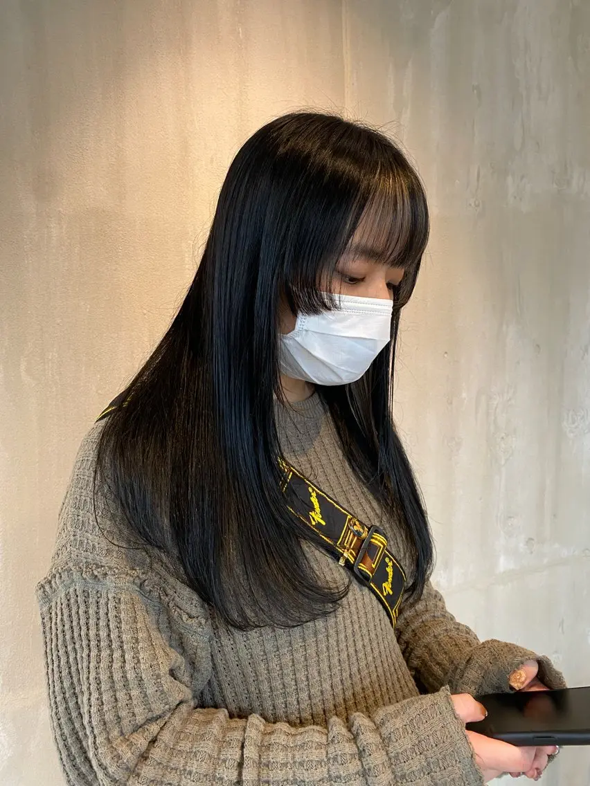 ロング レイヤーカット カット ヘアカラー トリートメント くろだ まみのヘアスタイル