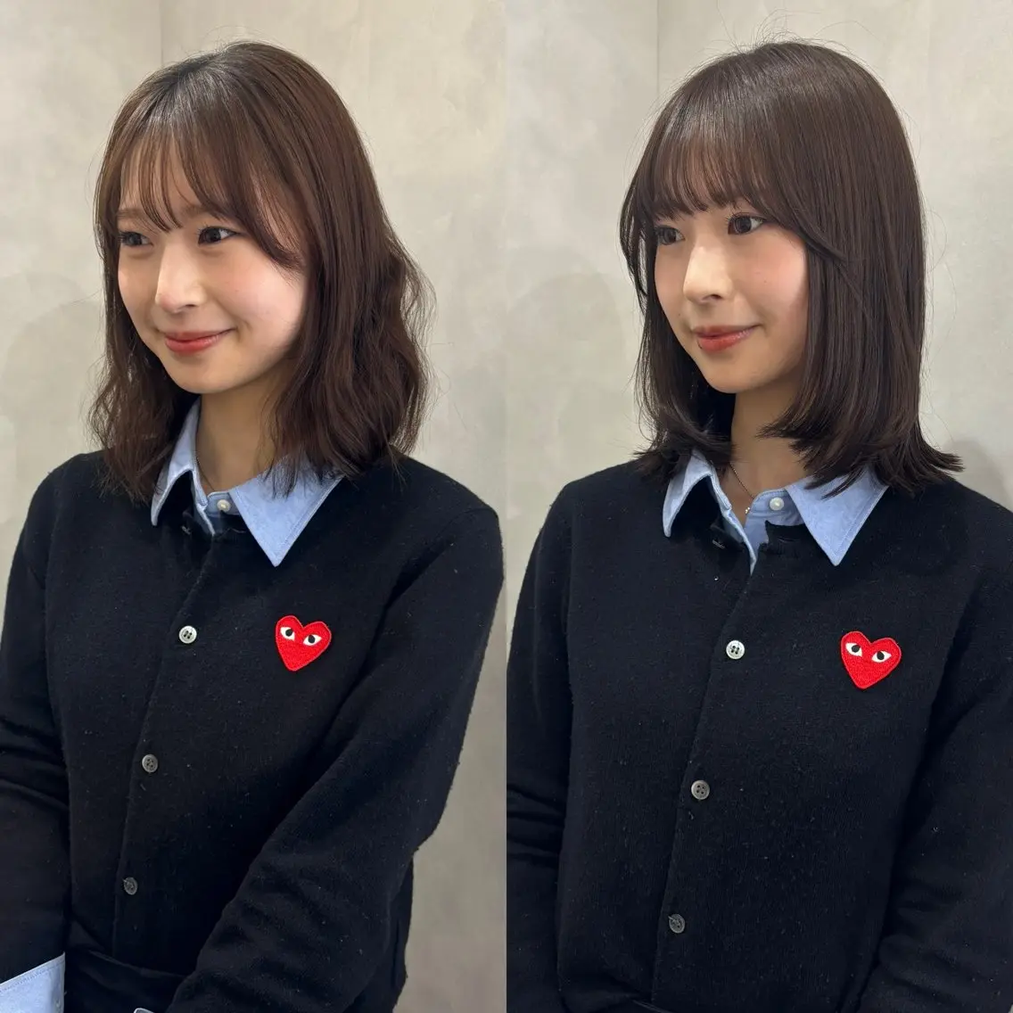 ミディアム レイヤーカット ローレイヤー 似合わせボブカット/ 髪質改善/細川実知香のヘアスタイル