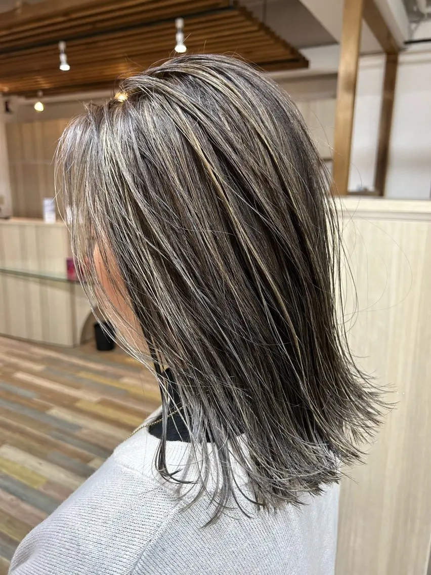 ミディアム カラー ハイライトカラー ハイライト ❤️千葉県代表❤️ 店長❤️柿本翔一朗のヘアスタイル