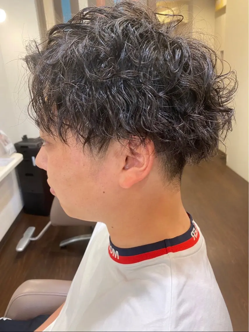 ショート パーマ メンズ カット パーマ 後藤 直樹のヘアスタイル