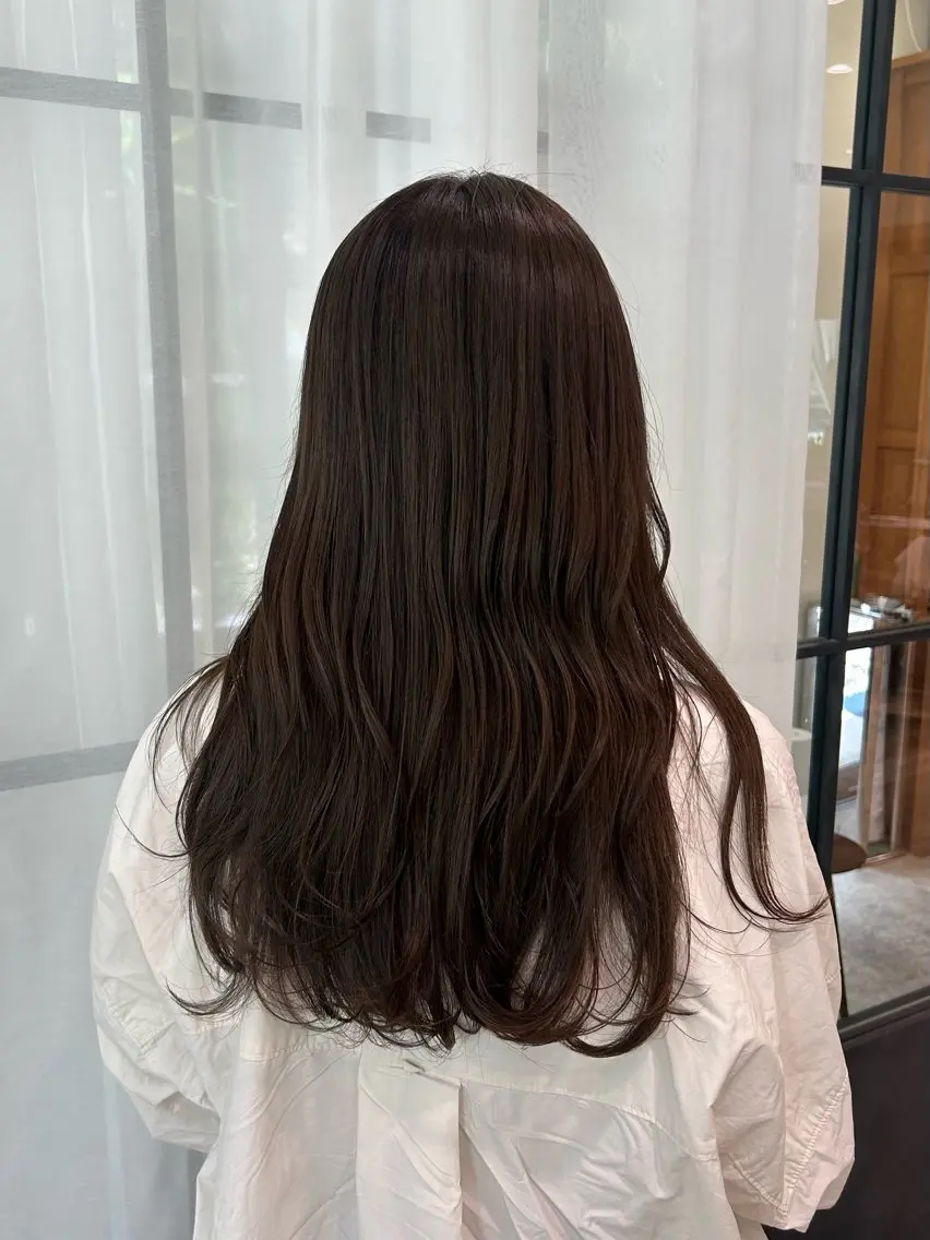 ロング カラー ブラウンカラー 透明感カラー ダブルカラー オリーブブラウン レイヤーカット カット ヘアカラー nana/ボブ/ レイヤー/梅田のヘアスタイル