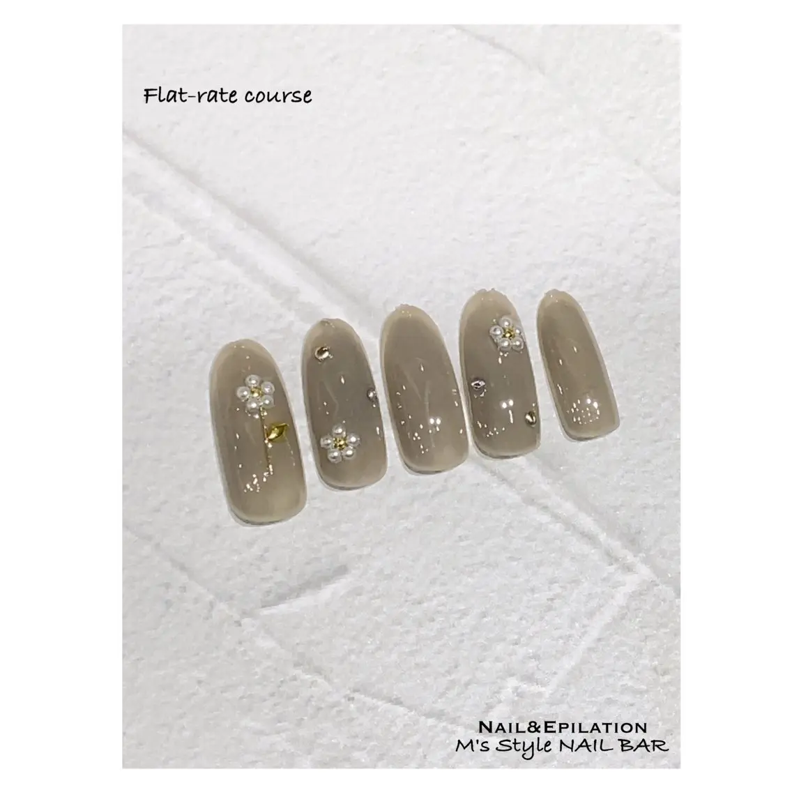 ネイル 成人式 フラワーネイル フットネイル フレンチネイル ジェルネイル ハンドネイル M's Style NAIL BARのネイルデザイン