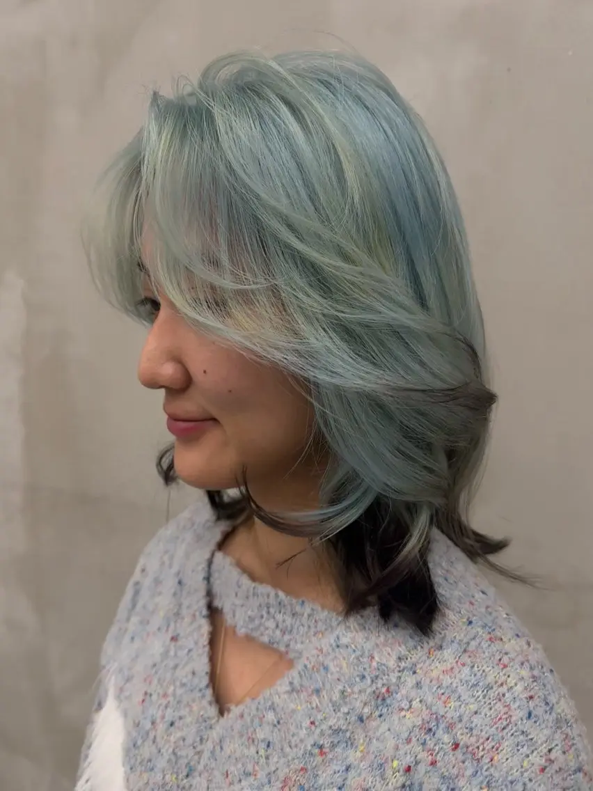 ミディアム ミディアムレイヤー レイヤーカット カット レイヤーカット 🫒natsuのヘアスタイル