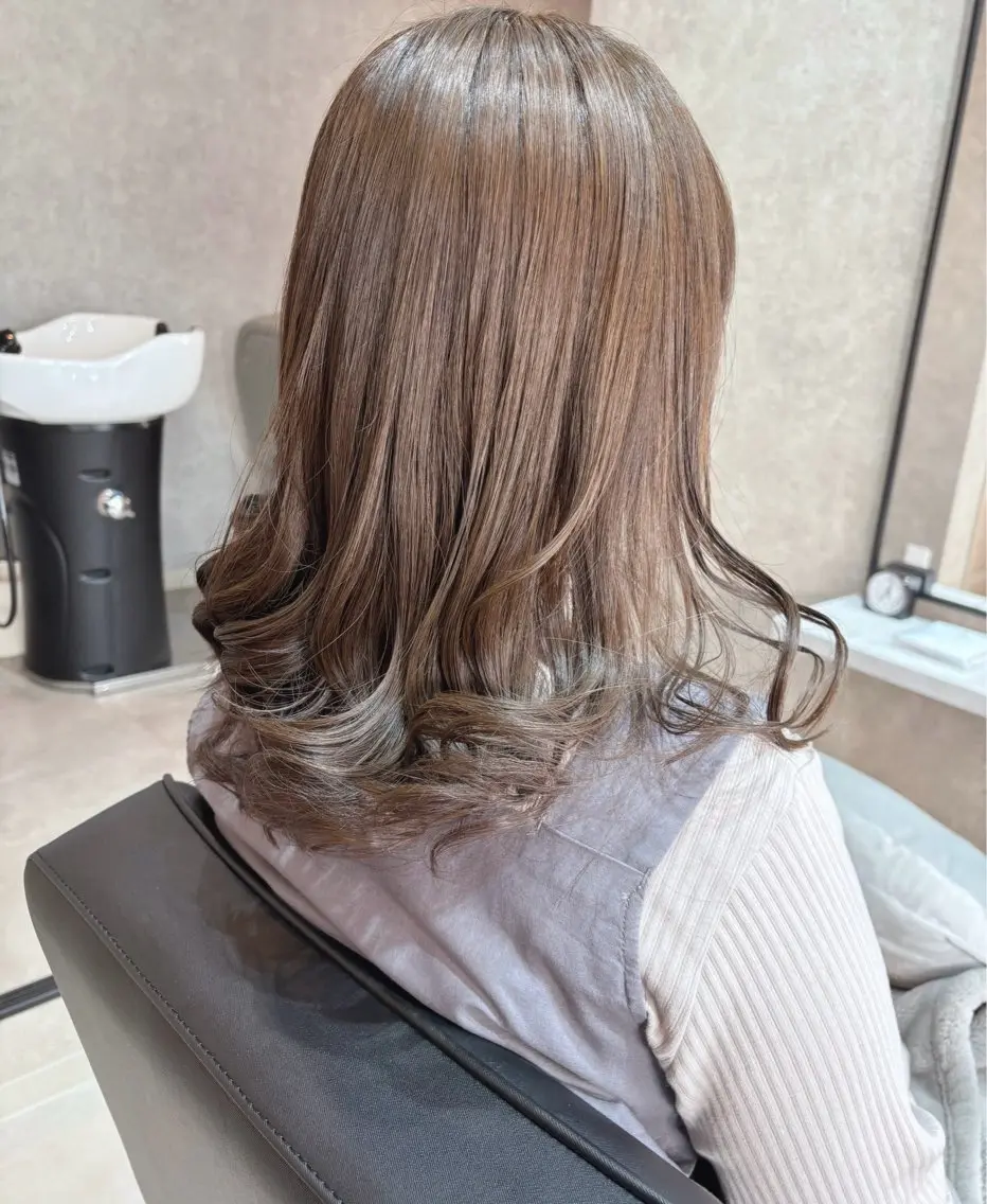 🌼初回限定クーポン🌼【カット】＋【透明感カラー】＋【ハホニコ3steps超音波トリートメント】の写真
