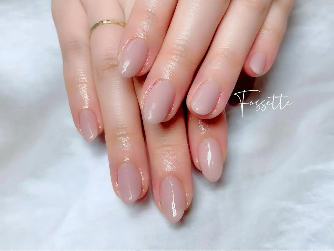 ネイル オフィスネイル ワンカラーネイル シンプルネイル ハンドネイル nailsalon Fossetteのネイルデザイン