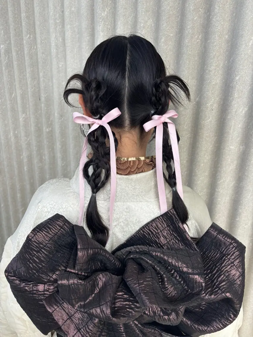 🪷結婚式、成人式、前撮りなどの特別な日のヘアセットの写真