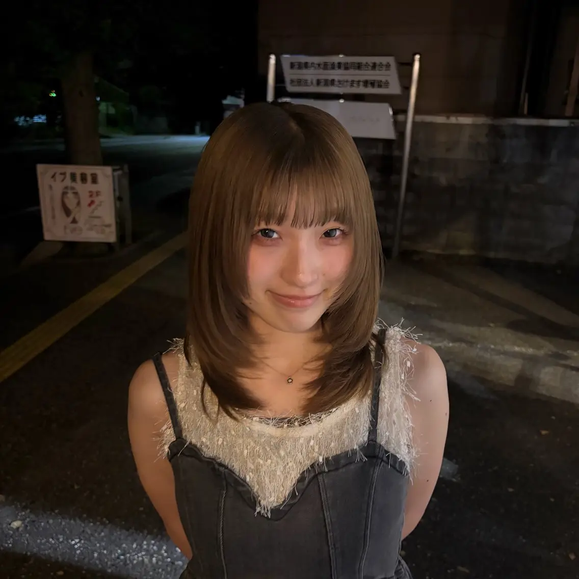 セミロング 美容室はなこ✳︎ むうのヘアスタイル