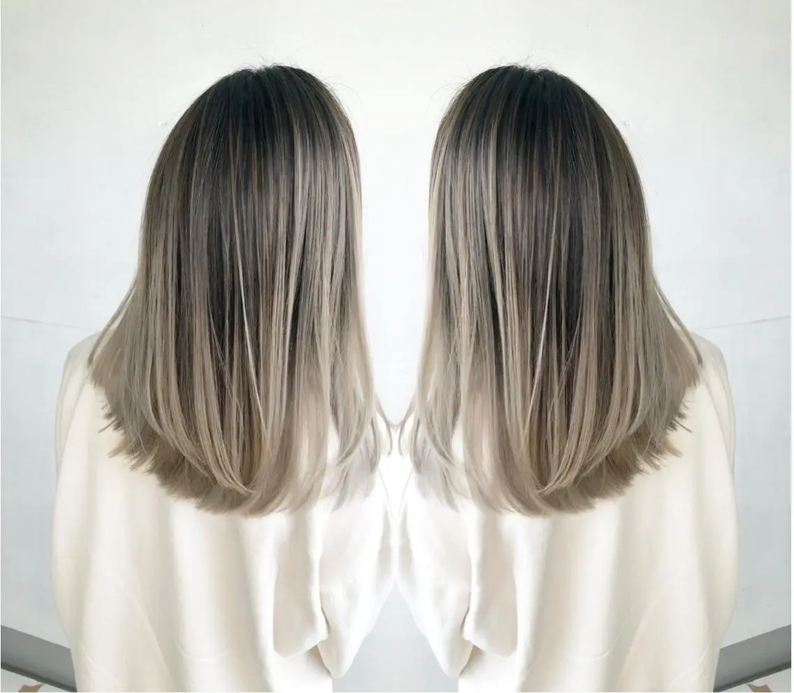 セミロング カラー カット ヘアカラー トリートメント かわさき ともやのヘアスタイル
