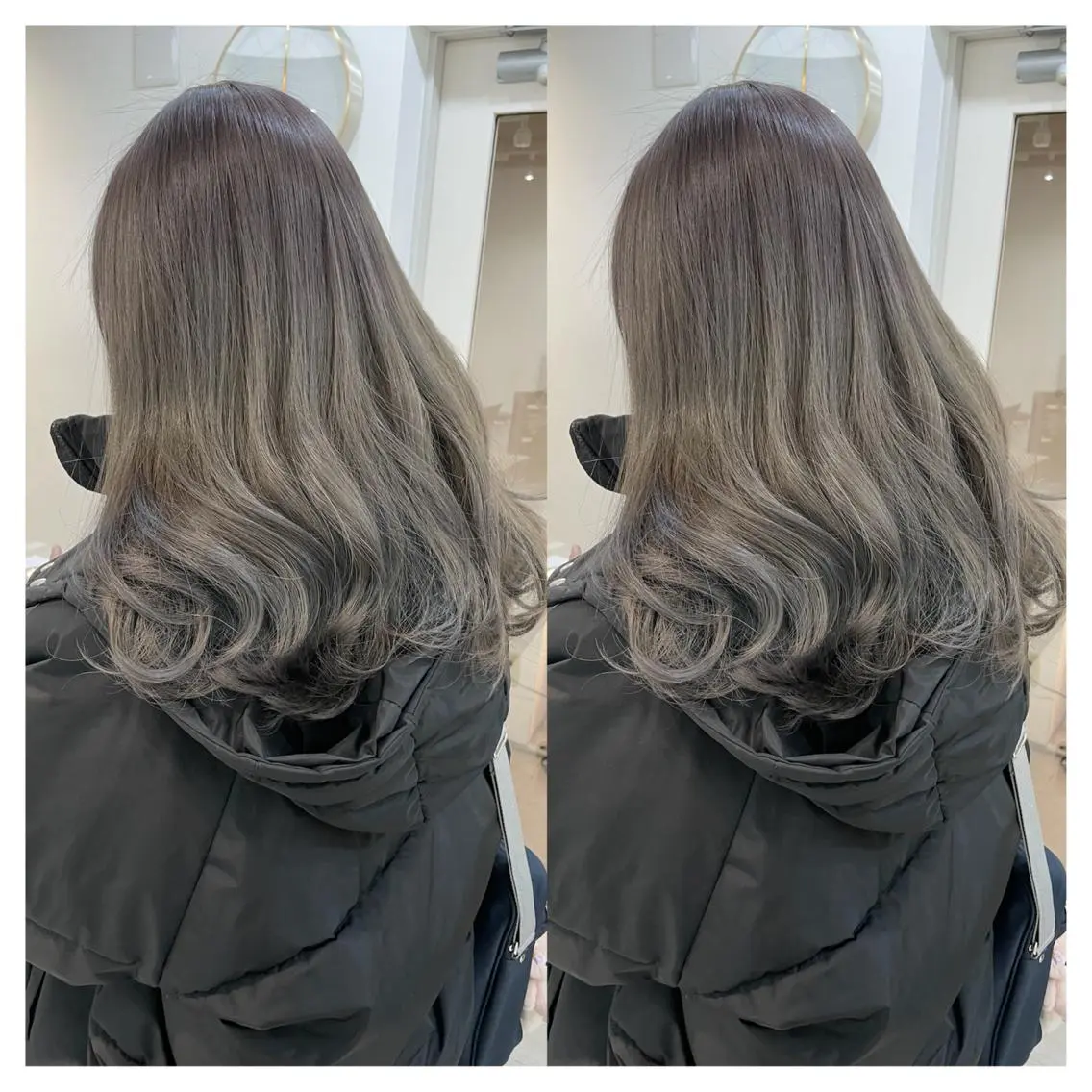セミロング カラー ブリーチ カット ヘアカラー トリートメント 村山 茉衣のヘアスタイル