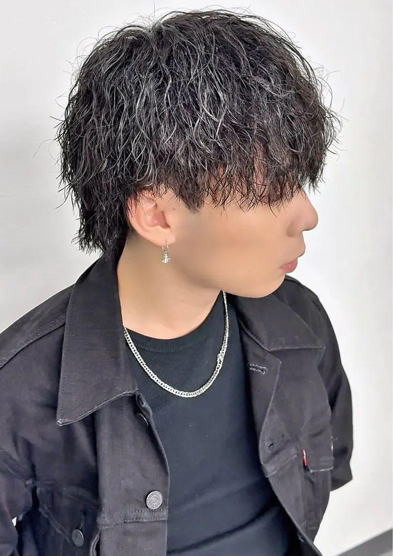 ミディアム パーマ メンズ カット ヘアカラー きょん/メンズパーマ /ツイスパ/メンズのヘアスタイル
