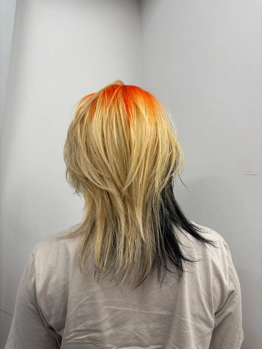カラー オレンジ ✂︎渋谷✂︎ ADITIONのヘアスタイル