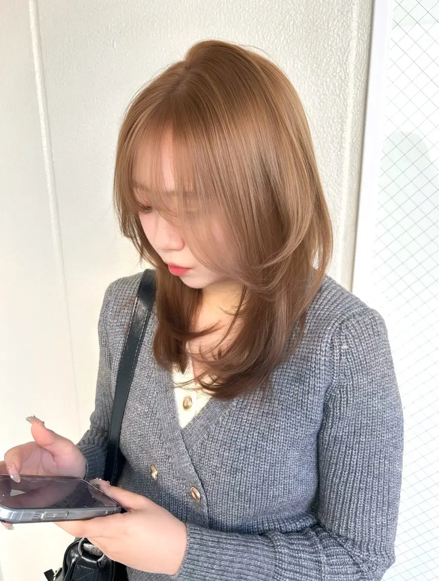 セミロング カラー カット ヘアカラー トリートメント 💘大人可愛く💘 Natsuki❥❥❥のヘアスタイル