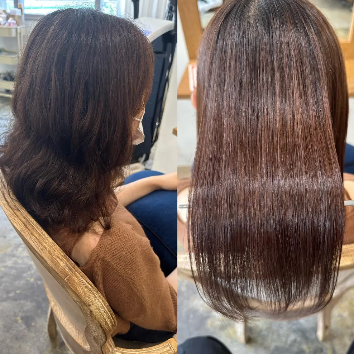 ミディアム 縮毛矯正 髪質改善×レイヤー 齊藤翔太のヘアスタイル