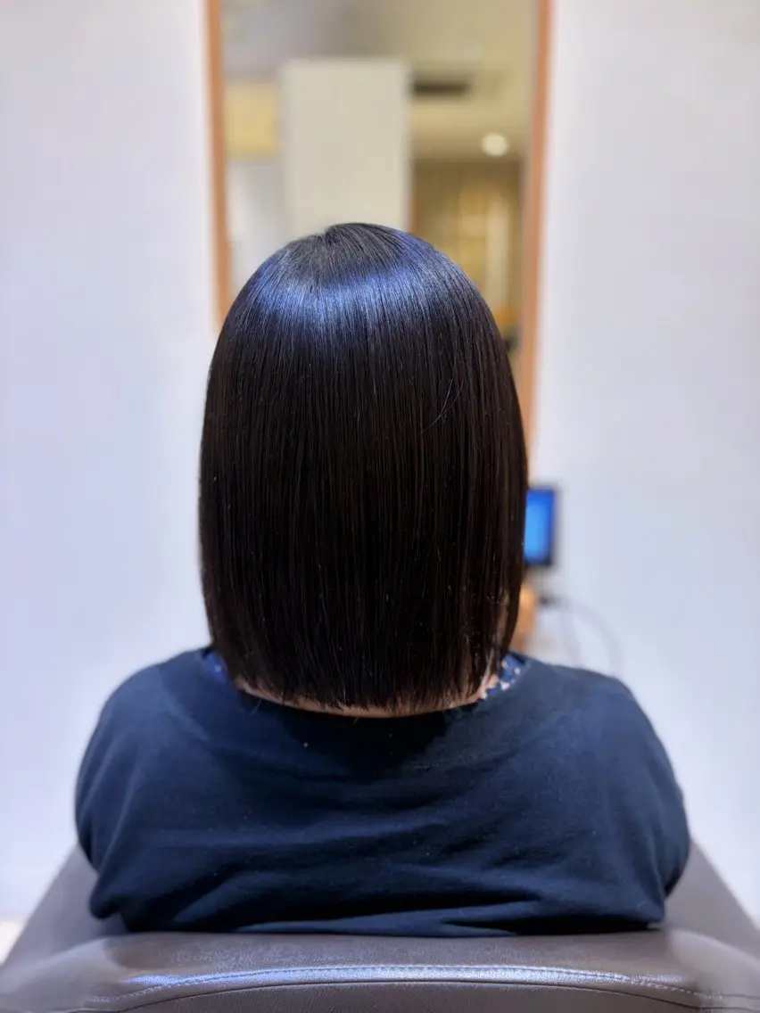 ショート 縮毛矯正 トリートメント 💎ツヤ髪ストレート カラー💎かのんのヘアスタイル