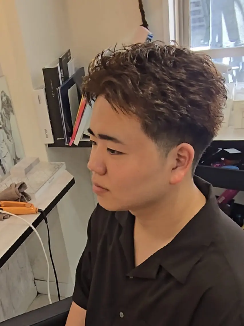 メンズ ショート カラー ブラウンカラー ナチュラルブラウン カット ヘアカラー ヘアセット LEN名古屋/パーマ 海外ヘア/メンズ特化のヘアスタイル