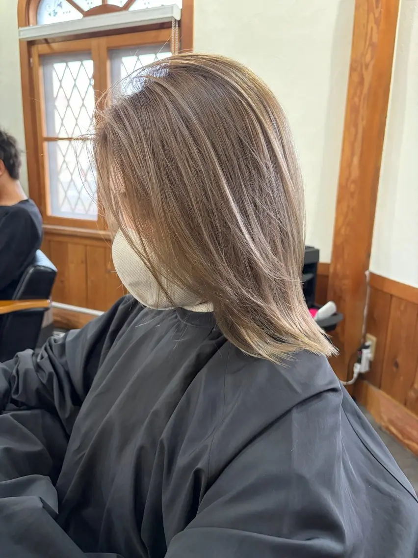 ミディアム カラー カット ヘアカラー 名取 純平のヘアスタイル