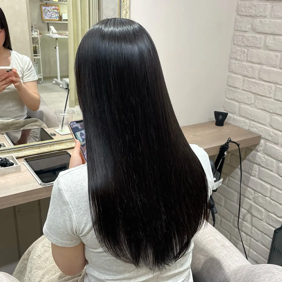 ロング 縮毛矯正 ひだか しえのヘアスタイル