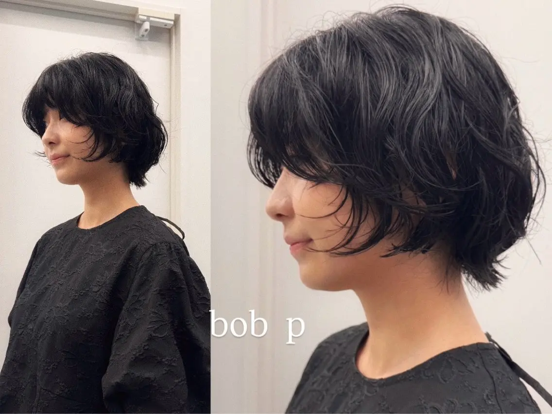 ショート カット パーマ saki｜透明カラー ドライパーマ.パーマのヘアスタイル