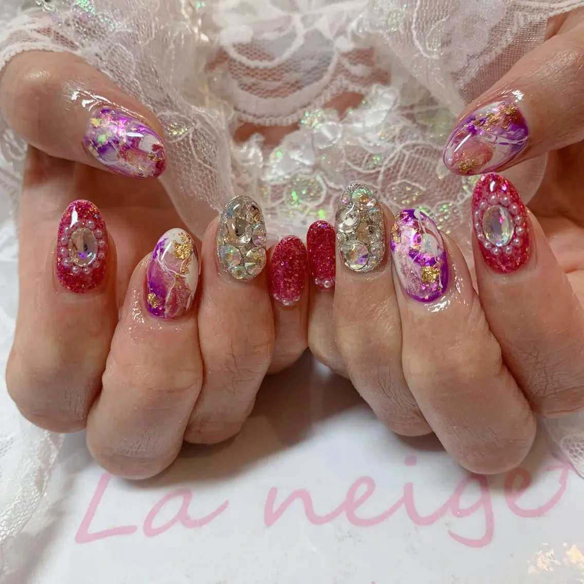 ネイル ハンドネイル La neige* yuki 🐩🌙のネイルデザイン