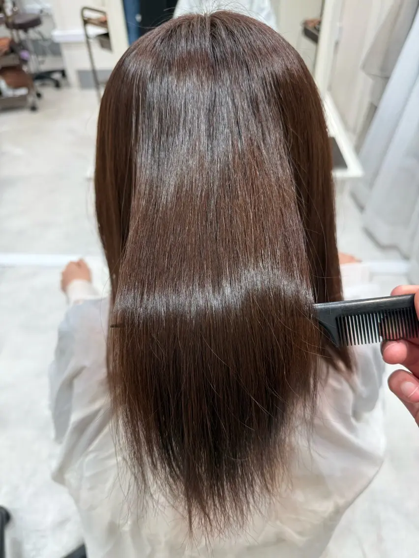 ミディアム カット 縮毛矯正 Barrel 天王寺 YUUのヘアスタイル