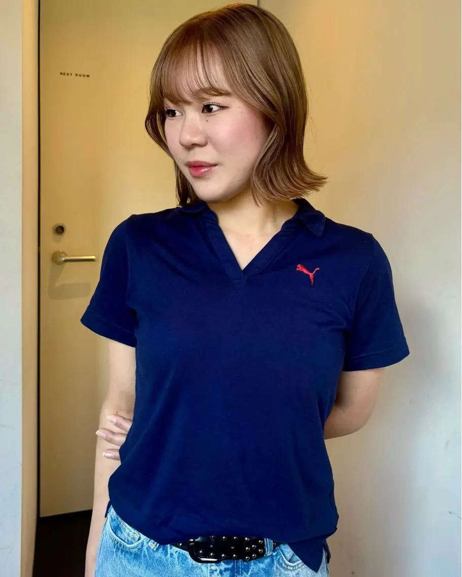 ミディアム カラー ヘアカラー ナナ 福岡美容室のヘアスタイル