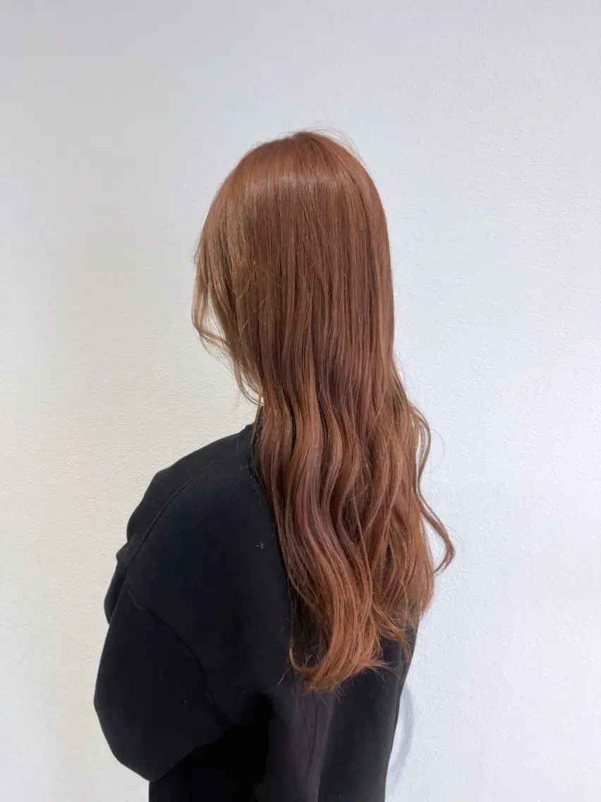 ロング カラー ブリーチ ブラウンカラー ピンクカラー ピンクブラウン ヘアカラー 透明感Color🩶 髪質改善 ユウナ🦋のヘアスタイル
