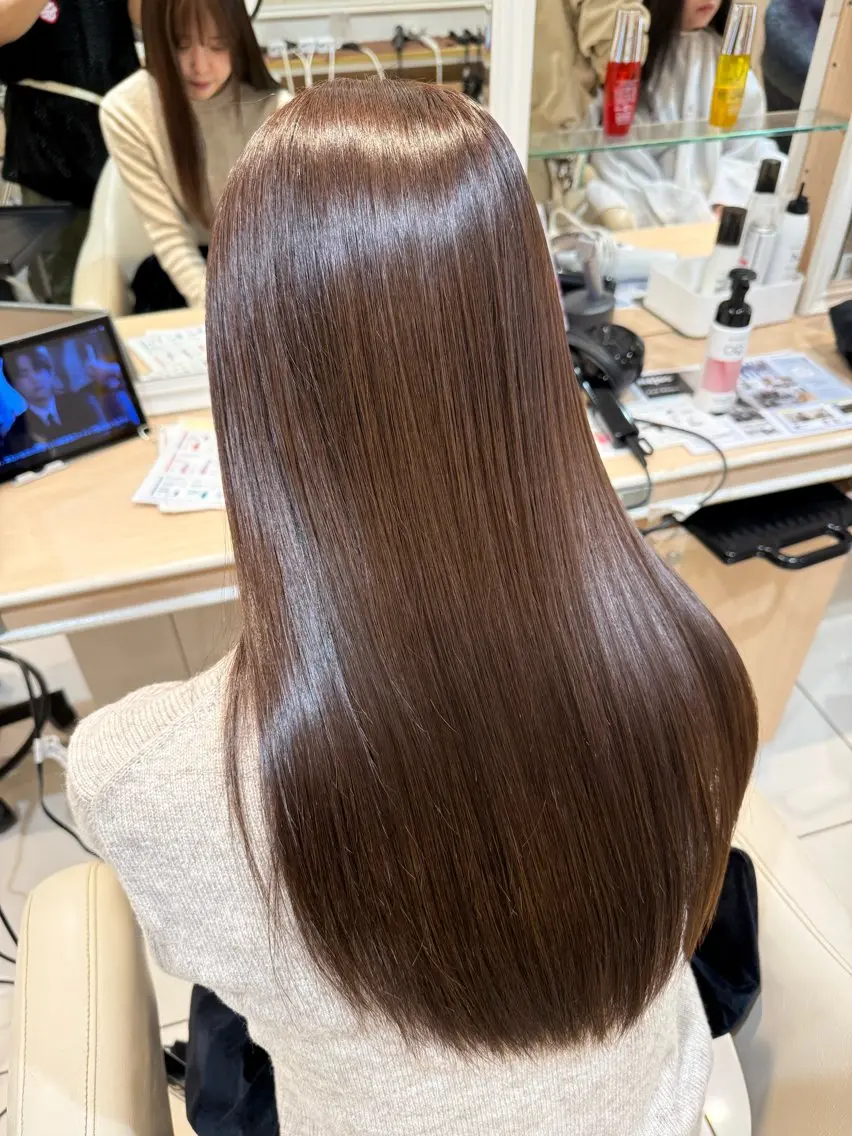 ロング カラー ヘアカラー トリートメント 髪質改善カラー💎 オオネヨシナリのヘアスタイル