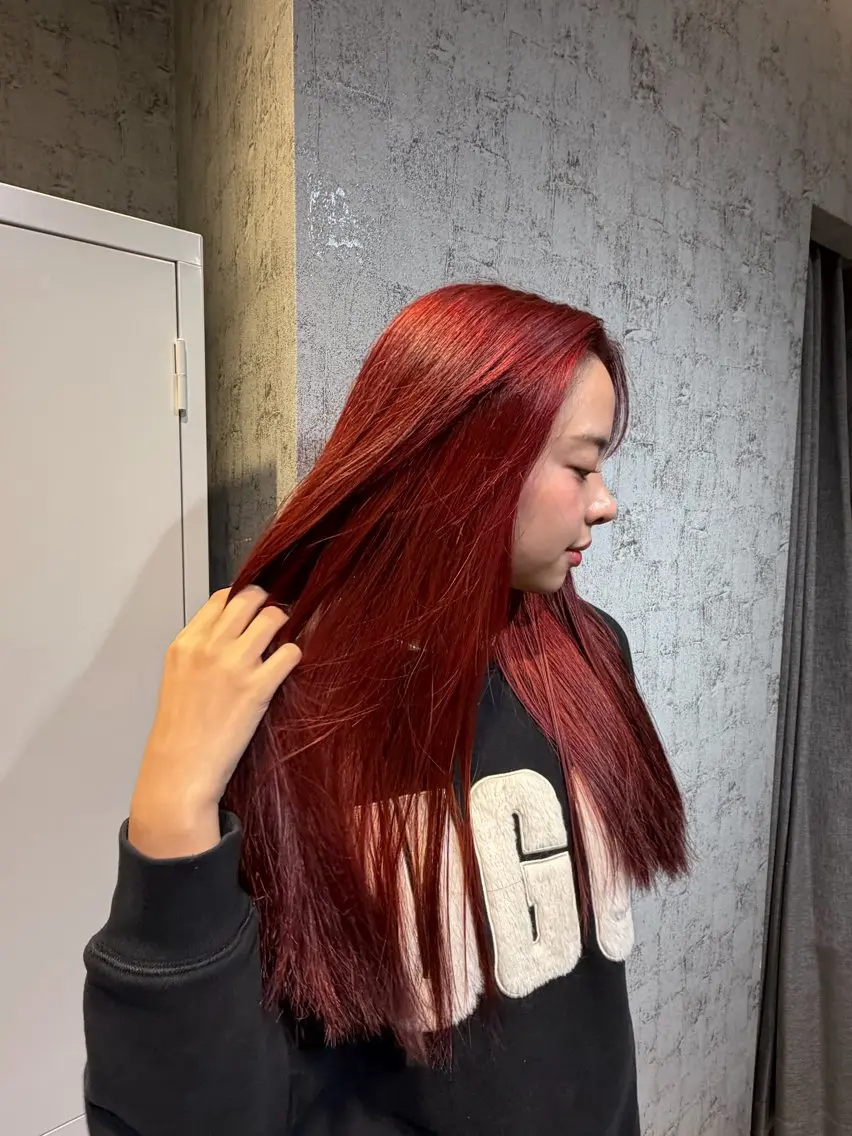 ロング カラー ヘアカラー 🫧🩷暖色艶カラ ー🩷🫧Kyaraのマツエク・マツパデザイン