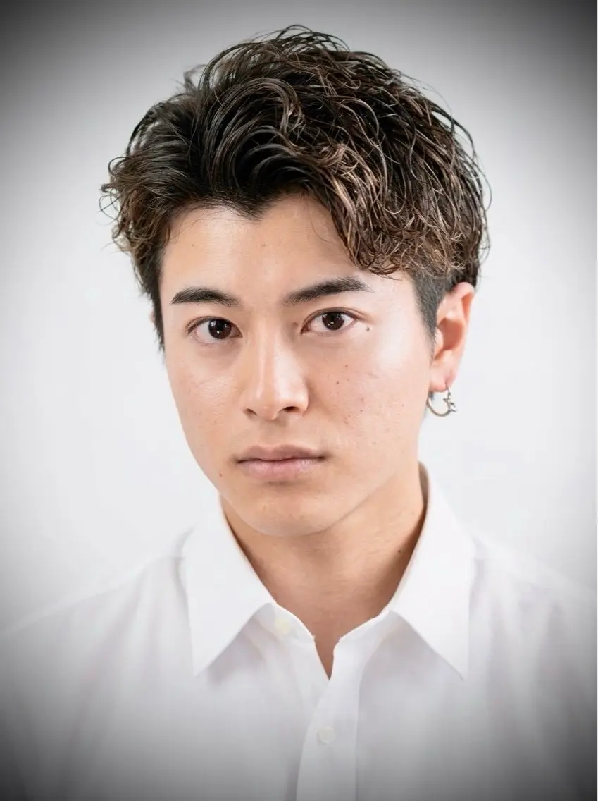 ショート パーマ メンズ カット ひらお あおとのヘアスタイル