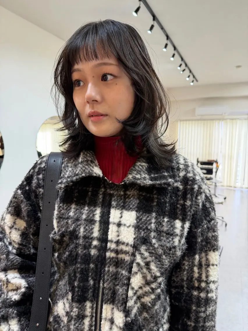 ミディアム カラー カット ヘアカラー トリートメント トレンドと似合わせ/ マンツーマン/西上楓のヘアスタイル