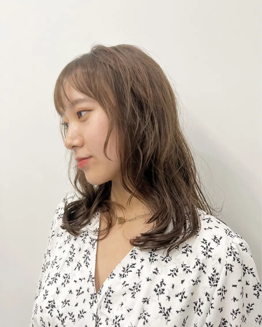 ミディアム パーマ 門崎未依/レイヤー/ メンズカット🪿🌼のヘアスタイル