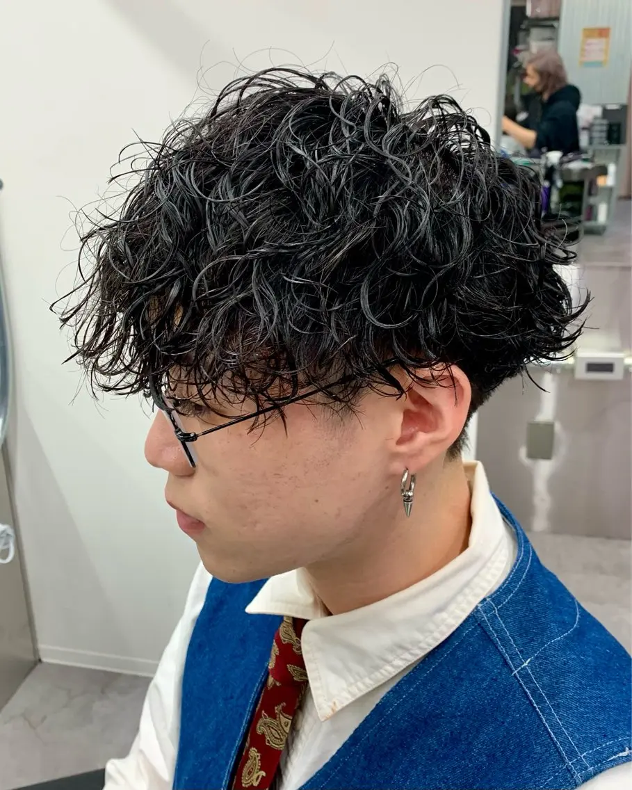 ショート パーマ メンズ カット パーマ トリートメント 🏁メンズパーマ/ RYOYAのヘアスタイル