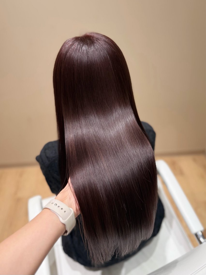 ロング カラー ラベンダーカラー カット ヘアカラー トリートメント minori♡ 韓国モテヘアのヘアスタイル