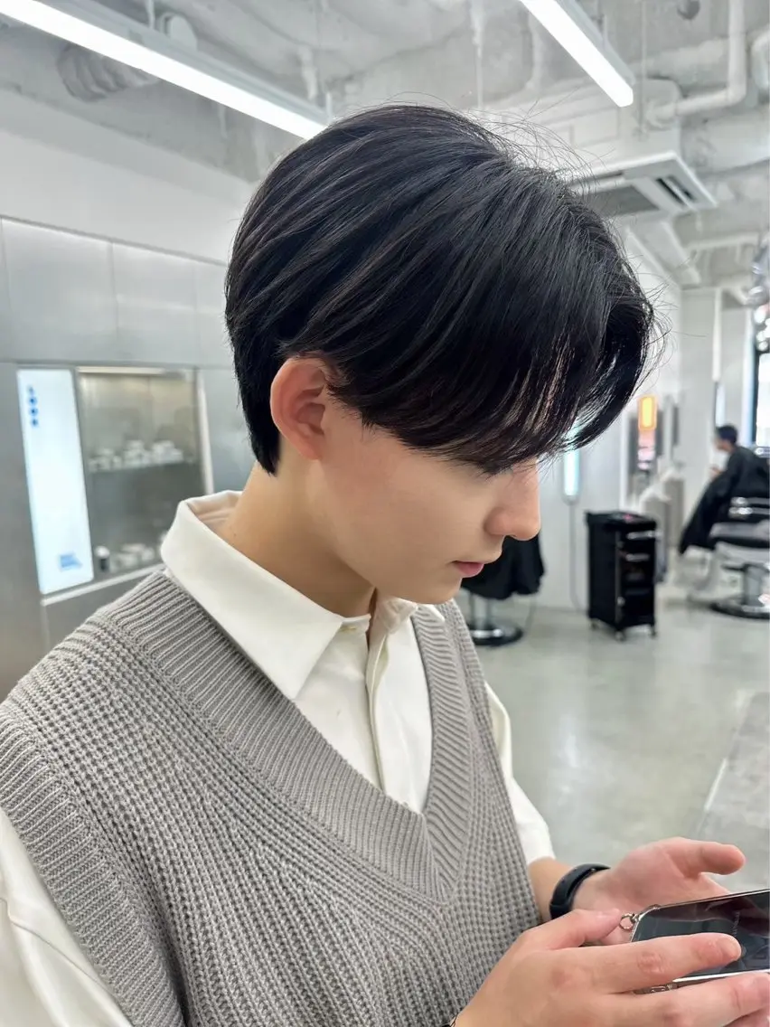 メンズカット＋ストレートの写真