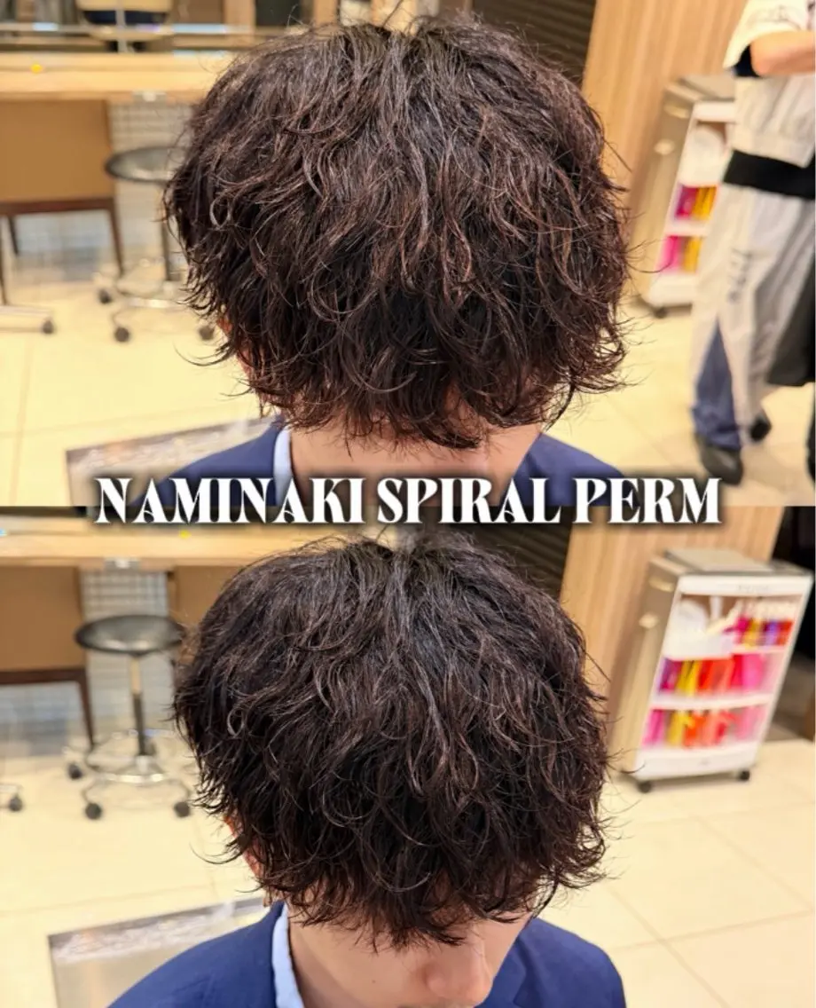 パーマ メンズ マッシュ メンズパーマ ツイストスパイラルパーマ 波巻きパーマ スパイラルパーマ カット パーマ カルマ・ニュアンス/ 縮毛/レイヤーaoiのヘアスタイル