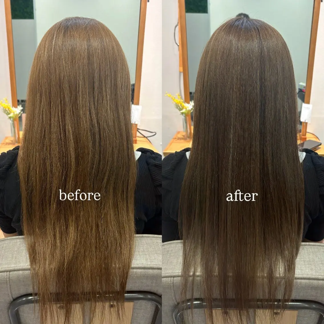 ロング カラー ベージュカラー モカベージュ ヘアカラー 🌈透明感カラー🌈 / 西野 杏🫧のヘアスタイル