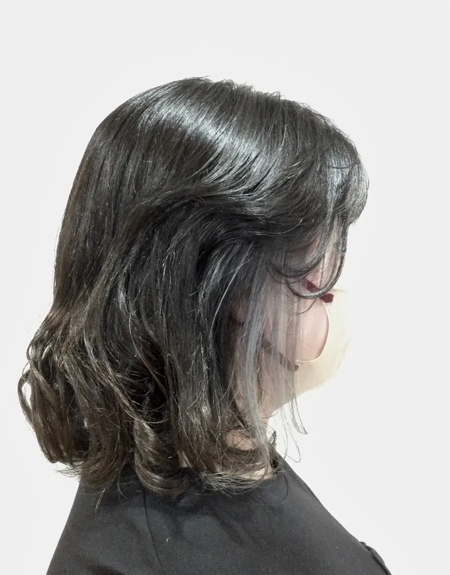 ミディアム カラー ミストバング  フェイスフレーミング Annon プライベートサロンのヘアスタイル