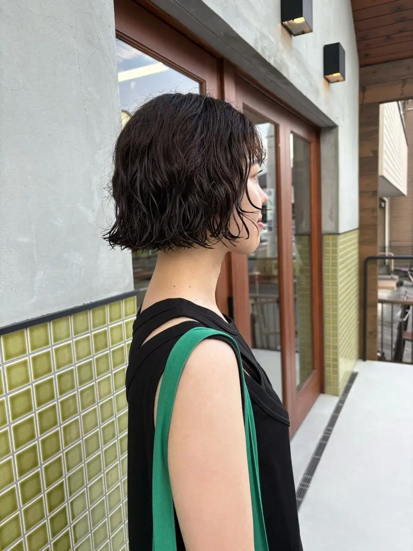 ショート パーマ ボブ 五十嵐 雄毅のヘアスタイル