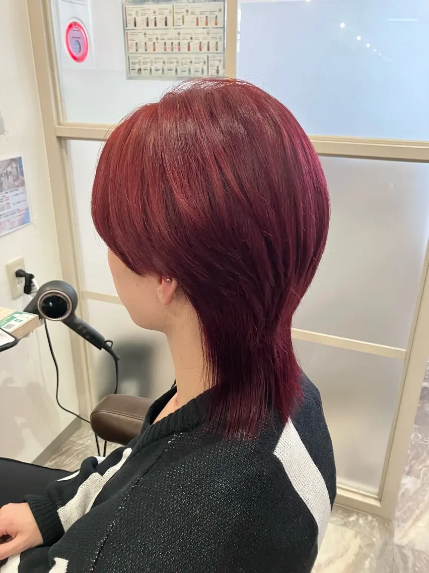 ショート カラー ブリーチ 縮毛矯正 ブリーチ&ストレート 長谷川勇人のヘアスタイル