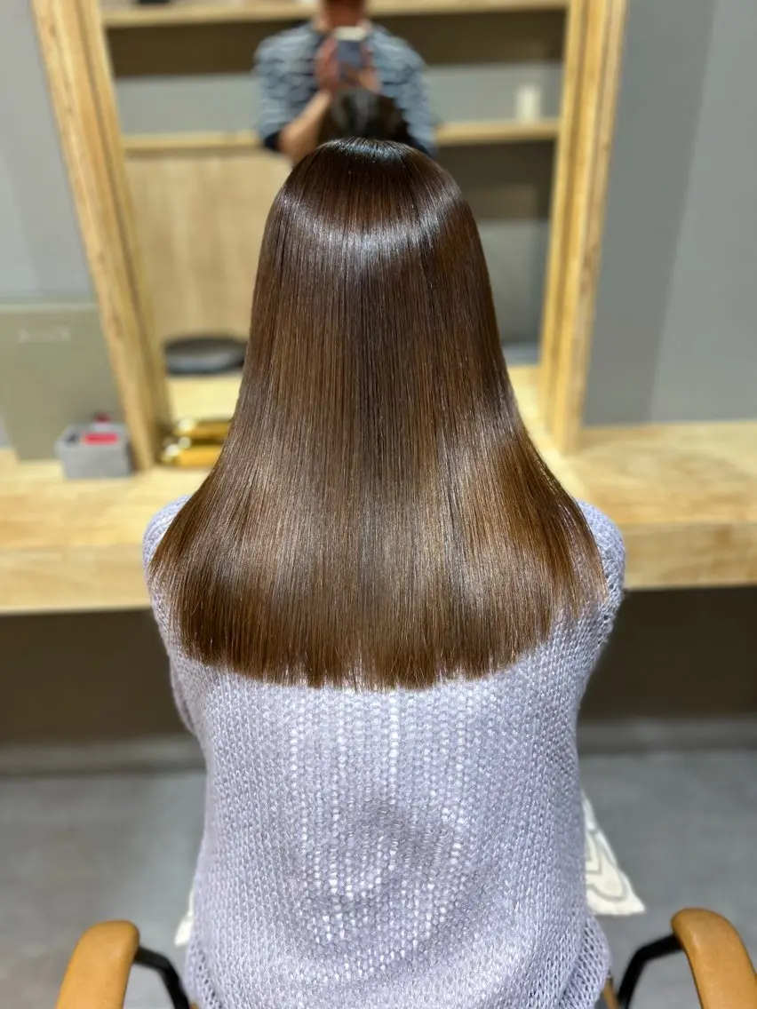 ロング 髪質改善 縮毛矯正 神戸ボブ✂️ ioe三宮/田 伸佳のヘアスタイル
