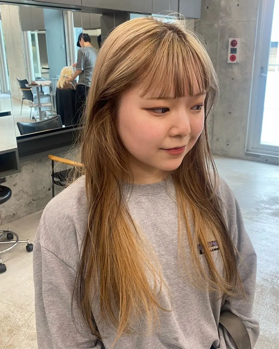 ロング カラー カット ヘアカラー トリートメント 村田 りょうやのヘアスタイル
