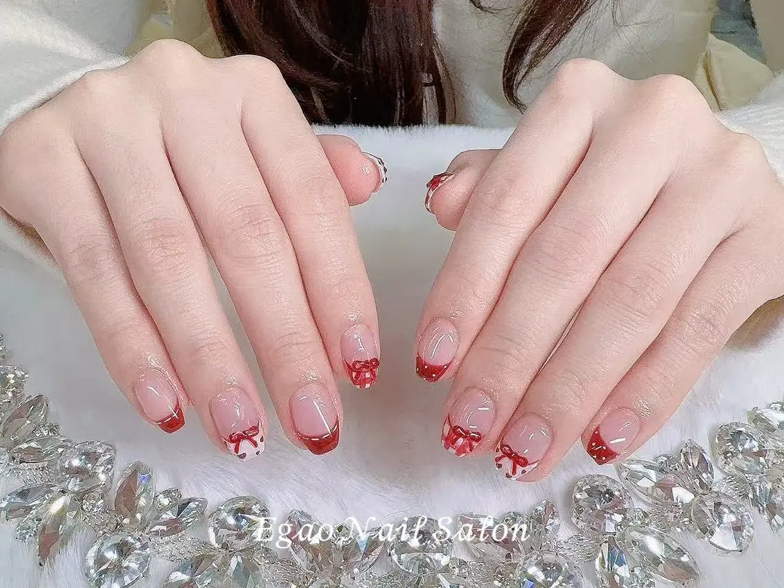 ネイル アートネイル フットネイル フレンチネイル ジェルネイル 持ち込み ハンドネイル EGAO NAIL 錦糸町店のネイルデザイン