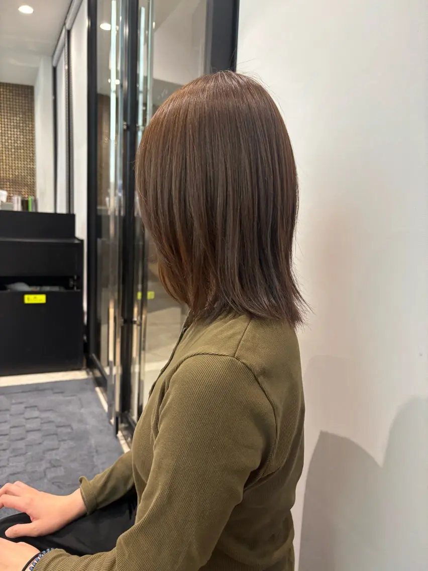 ミディアム ヘアカラー トリートメント hoshina kasumiのヘアスタイル