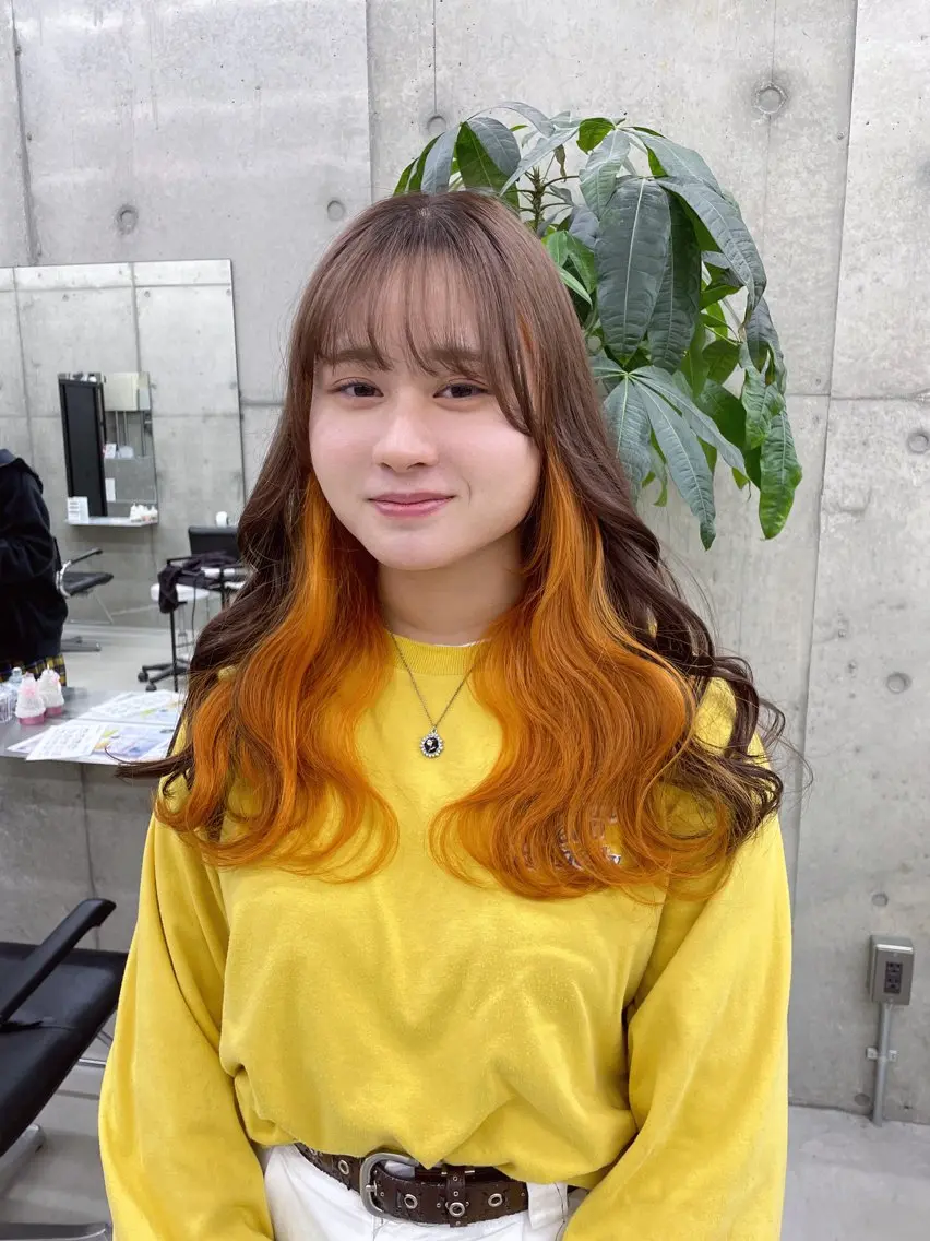 セミロング 手島 カミラのヘアスタイル