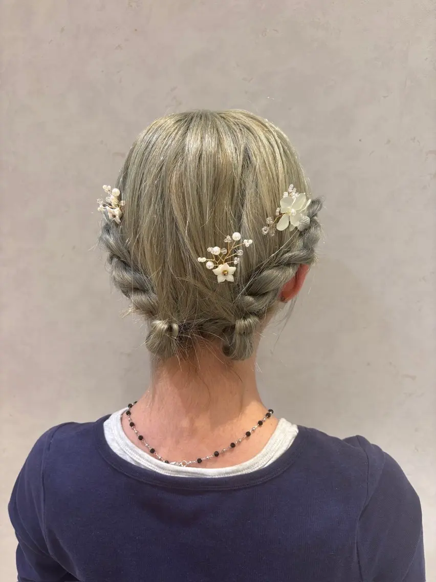 ヘアアレンジ ヘアセット 暖色カラー/アレンジ 🌺URUHA🌺のヘアスタイル