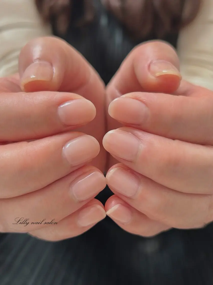 ネイル ジェルネイル ワンカラーネイル パラジェル Lilly nail オーナーMikuのネイルデザイン